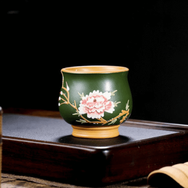 Full Handmade Yixing Zisha Master Tea Cup Gift Set [Flowers Bloom]