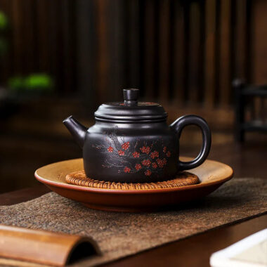 Full Handmade Yixing Zisha Teapot [An Xiang] 1 Pot 5 Cups Set (Shi Huang – 280ml)