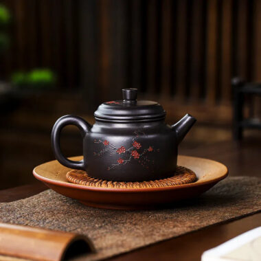 Full Handmade Yixing Zisha Teapot [An Xiang] 1 Pot 5 Cups Set (Shi Huang – 280ml)