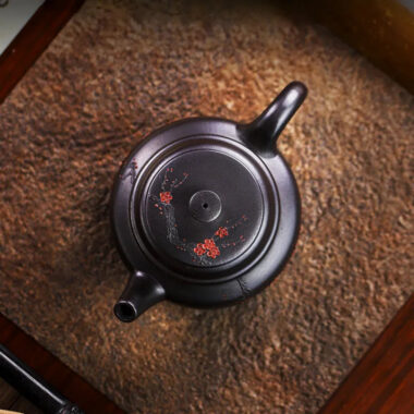 Full Handmade Yixing Zisha Teapot [An Xiang] 1 Pot 5 Cups Set (Shi Huang – 280ml)