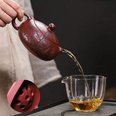 Full Handmade Yixing Zisha Teapot [An Xiang Xishi] (Long Xue Sha – 250ml)
