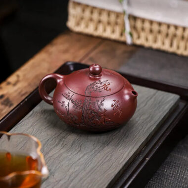 Full Handmade Yixing Zisha Teapot [An Xiang Xishi] (Long Xue Sha – 250ml)
