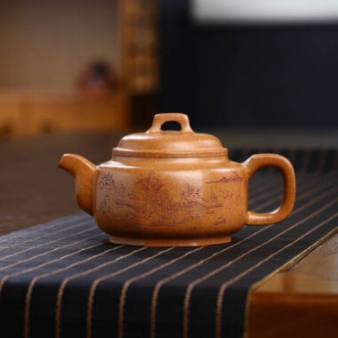 Full Handmade Yixing Zisha Teapot [Bafang Qiao Ding Pot] (Wucai Lao Duan Ni – 260ml)