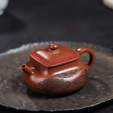 Full Handmade Yixing Zisha Teapot [Bai Fu Ju Zhen] (Hong Jiang Po Ni – 150ml)