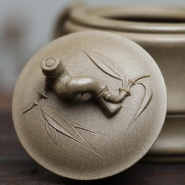 Full Handmade Yixing Zisha Teapot [Bamboo Pot] (Duan Ni – 300ml)