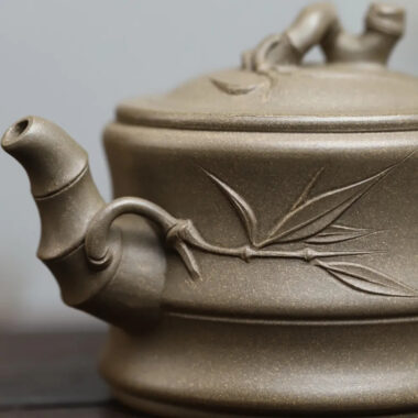 Full Handmade Yixing Zisha Teapot [Bamboo Pot] (Duan Ni – 300ml)
