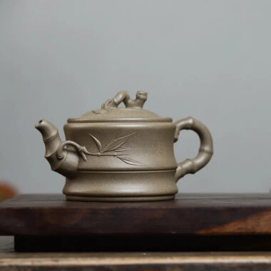 Full Handmade Yixing Zisha Teapot [Bamboo Pot] (Duan Ni – 300ml)