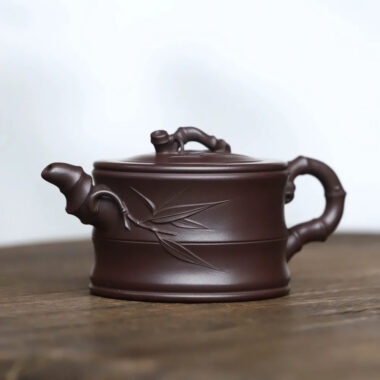 Full Handmade Yixing Zisha Teapot [Bamboo Pot] (Zi Ni – 260ml)