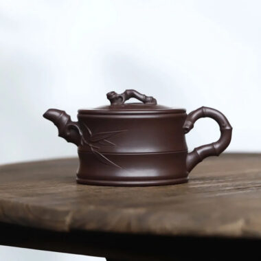 Full Handmade Yixing Zisha Teapot [Bamboo Pot] (Zi Ni – 260ml)