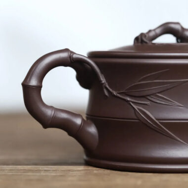 Full Handmade Yixing Zisha Teapot [Bamboo Pot] (Zi Ni – 260ml)