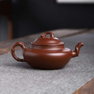 Full Handmade Yixing Zisha Teapot [Bamboo Pot] (Zi Ni – 280ml)