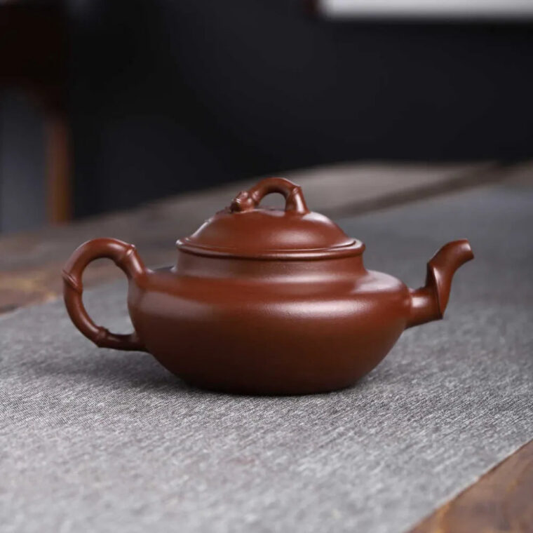 Full Handmade Yixing Zisha Teapot [Bamboo Pot] (Zi Ni – 280ml)