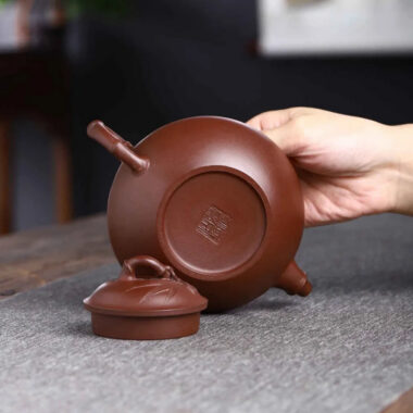 Full Handmade Yixing Zisha Teapot [Bamboo Pot] (Zi Ni – 280ml)