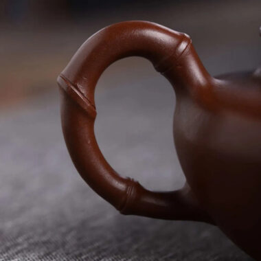 Full Handmade Yixing Zisha Teapot [Bamboo Pot] (Zi Ni – 280ml)