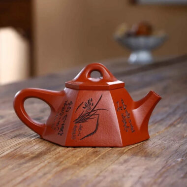 Full Handmade Yixing Zisha Teapot [Bawang Shi Piao Pot] (Xiao Meiyao Zhu Ni – 200ml)