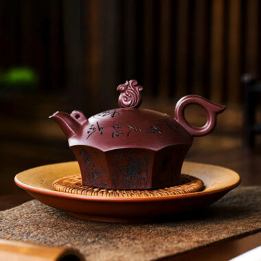 Full Handmade Yixing Zisha Teapot [Baxian Lun Cha] (Zi Xue Sha – 300ml)
