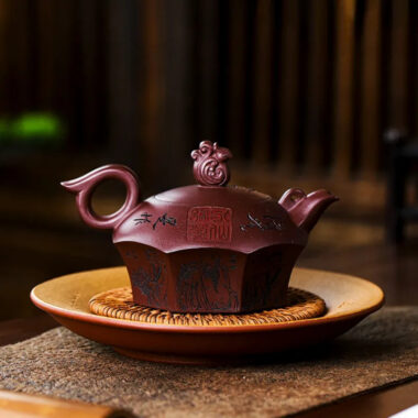 Full Handmade Yixing Zisha Teapot [Baxian Lun Cha] (Zi Xue Sha – 300ml)