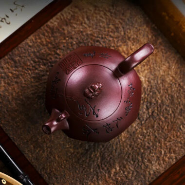 Full Handmade Yixing Zisha Teapot [Baxian Lun Cha] (Zi Xue Sha – 300ml)
