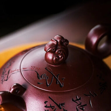 Full Handmade Yixing Zisha Teapot [Baxian Lun Cha] (Zi Xue Sha – 300ml)