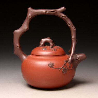 Full Handmade Yixing Zisha Teapot [Bi-color Dong Po Tiliang Pot] (Hong Ni/Zi Ni – 320ml)