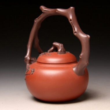 Full Handmade Yixing Zisha Teapot [Bi-color Dong Po Tiliang Pot] (Hong Ni/Zi Ni – 320ml)