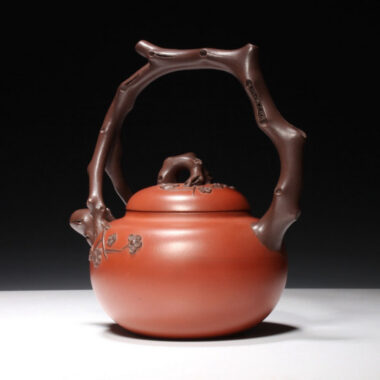 Full Handmade Yixing Zisha Teapot [Bi-color Dong Po Tiliang Pot] (Hong Ni/Zi Ni – 320ml)