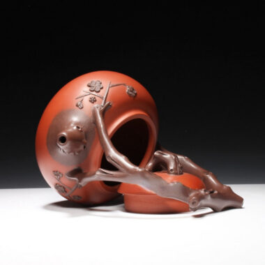 Full Handmade Yixing Zisha Teapot [Bi-color Dong Po Tiliang Pot] (Hong Ni/Zi Ni – 320ml)