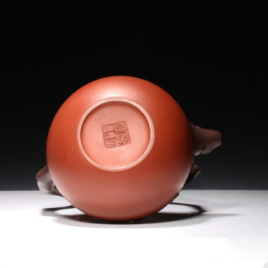 Full Handmade Yixing Zisha Teapot [Bi-color Dong Po Tiliang Pot] (Hong Ni/Zi Ni – 320ml)