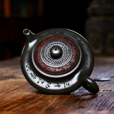 Full Handmade Yixing Zisha Teapot [Bian Xu] (Douqing Sha – 450ml)