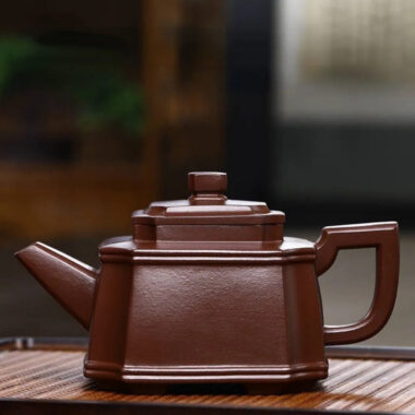 Full Handmade Yixing Zisha Teapot [Chou Jiao Sifang Pot] (Zi Ni – 330ml)