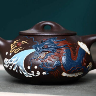 Full Handmade Yixing Zisha Teapot [Dragon Jingzhou Shi Piao Pot] (Lao Zi Ni – 300ml)