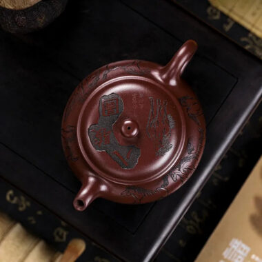 Full Handmade Yixing Zisha Teapot [Eight Horses] (Lao Zi Ni – 280ml)
