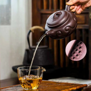 Full Handmade Yixing Zisha Teapot [Fanggu Ruyi] (Lao Zi Ni – 500ml)