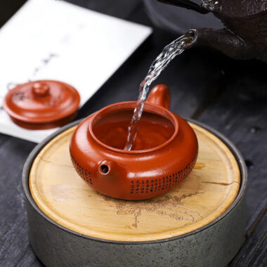 Full Handmade Yixing Zisha Teapot [Fanggu Xinjing] (Zhao Zhuang Zhu Ni – 280ml)