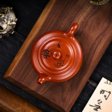 Full Handmade Yixing Zisha Teapot [Fanggu Xinjing] (Zhao Zhuang Zhu Ni – 280ml)