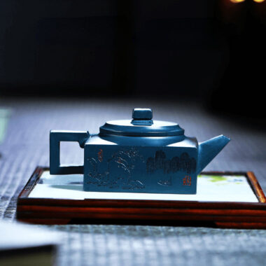 Full Handmade Yixing Zisha Teapot [Feng Qing Qi Zheng] (Tian Qing Ni – 300ml)