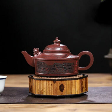 Full Handmade Yixing Zisha Teapot [Feng Wu Jiu Tian] (Lao Zi Ni – 410ml)