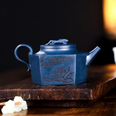 Full Handmade Yixing Zisha Teapot [Flying Leopard] (Tian Qing Ni – 300ml)