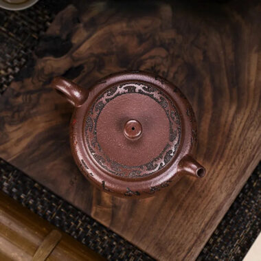 Full Handmade Yixing Zisha Teapot [Fu Yuan] (Ziyu Jin Sha – 250ml)