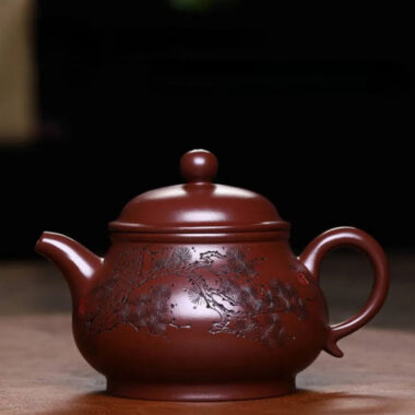 Full Handmade Yixing Zisha Teapot [Gao Pan Pot] (Zi Ni – 240ml)