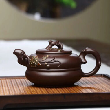 Full Handmade Yixing Zisha Teapot [Gourd Pot] (Lao Zi Ni – 360ml)