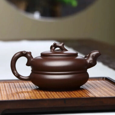 Full Handmade Yixing Zisha Teapot [Gourd Pot] (Lao Zi Ni – 360ml)