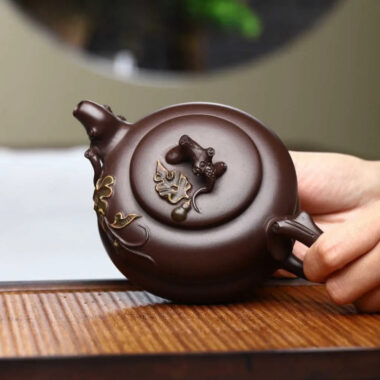 Full Handmade Yixing Zisha Teapot [Gourd Pot] (Lao Zi Ni – 360ml)
