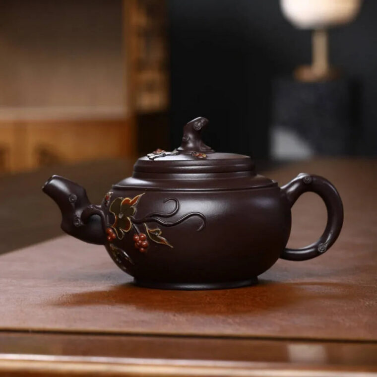 Full Handmade Yixing Zisha Teapot [Grape Pot] (Lao Zi Ni – 350ml)