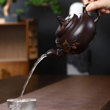 Full Handmade Yixing Zisha Teapot [Grape Pot] (Lao Zi Ni – 350ml)