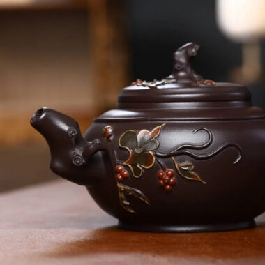 Full Handmade Yixing Zisha Teapot [Grape Pot] (Lao Zi Ni – 350ml)