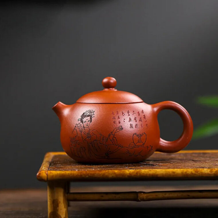 Full Handmade Yixing Zisha Teapot [Guifei Zuijiu Xishi] (Xiao Meiyao Zhu Ni – 300ml)