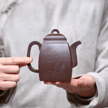 Full Handmade Yixing Zisha Teapot [Han Fang] (Lao Zi Ni – 270ml)