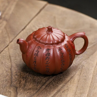 Full Handmade Yixing Zisha Teapot [Hong Yu Jia Gua] (Xiao Meiyao Zhu Ni – 260ml)