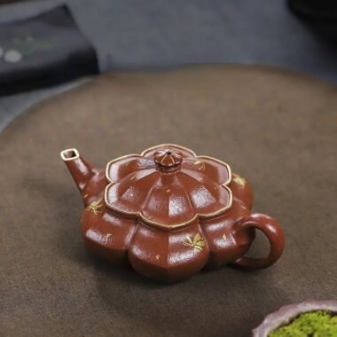 Full Handmade Yixing Zisha Teapot [Hua Fei Die Wu] (Jin Jiang Po Ni – 250ml)